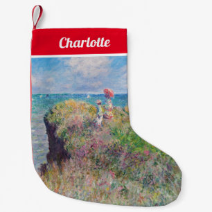 Claude Monet - Cliff Walk at Pourville Small Christmas Stocking