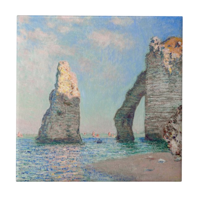 Claude Monet - Cliffs at Etretat Ceramic Tile (Front)