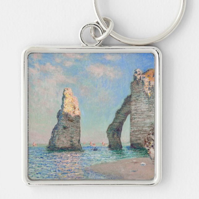 Claude Monet - Cliffs at Etretat Key Ring (Front)