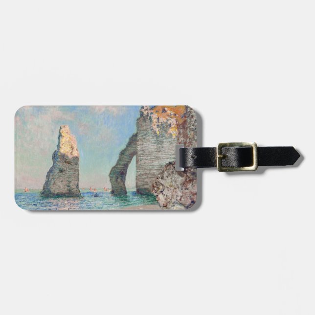 Claude Monet - Cliffs at Etretat Luggage Tag (Front Horizontal)