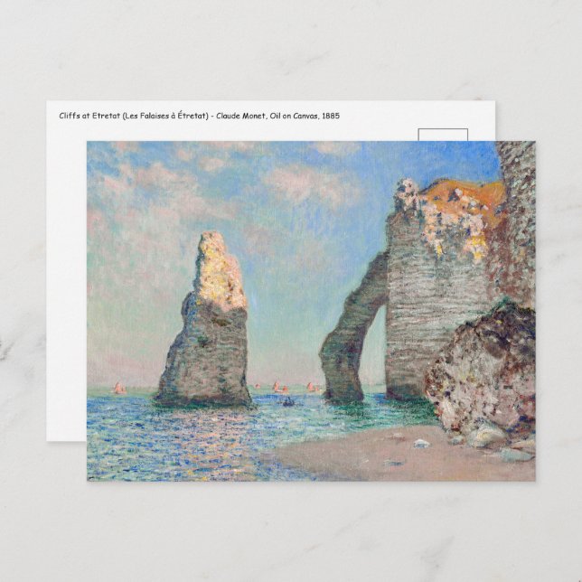 Claude Monet - Cliffs at Etretat Postcard (Front/Back)