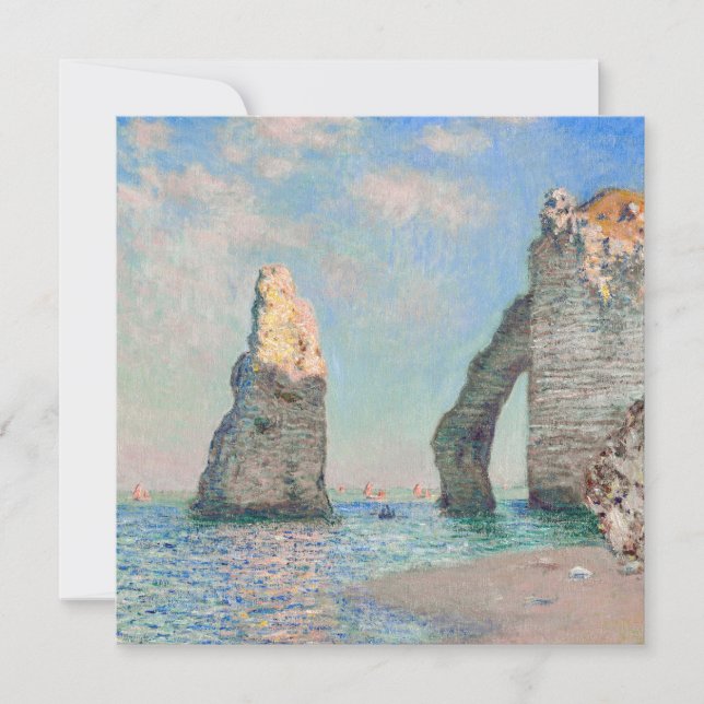 Claude Monet - Cliffs at Etretat Thank You Card (Front)