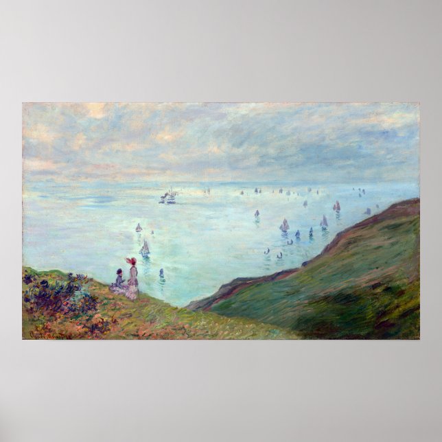Claude Monet Cliffs at Pourville Poster (Front)