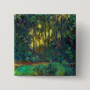 Claude Monet - Corner of a Pond with Waterlilies 15 Cm Square Badge
