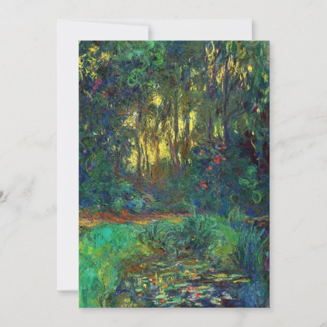 Claude Monet - Corner of a Pond with Waterlilies Invitation (Front)