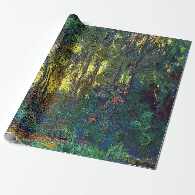 Claude Monet - Corner of a Pond with Waterlilies Wrapping Paper (Unrolled)