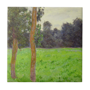 Claude Monet Deux Arbres dans la Prairie Ceramic Tile