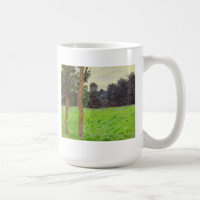 Claude Monet | Deux Arbres dans la Prairie Coffee Mug (Right)