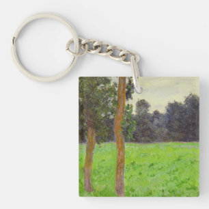 Claude Monet   Deux Arbres dans la Prairie Key Ring
