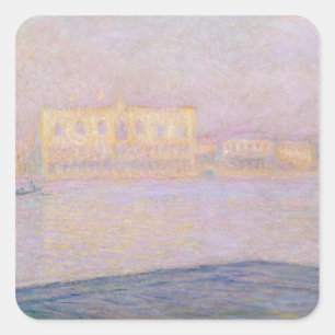 Claude Monet   Ducal Palace from San Giorgio, 1908 Square Sticker