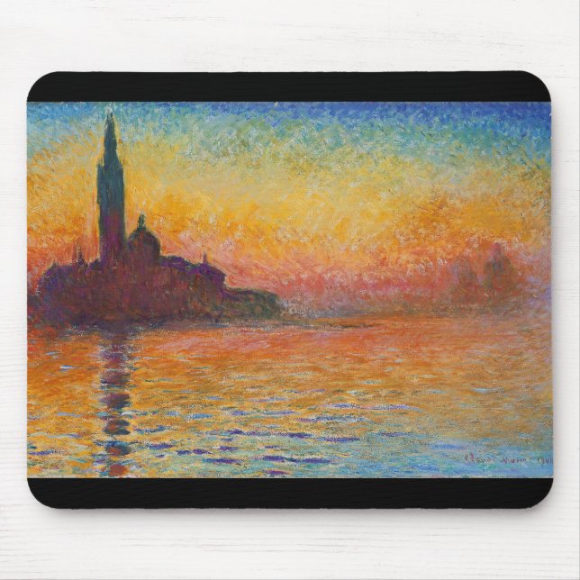 Claude Monet, Dusk in Venice Mouse Pad (Front)