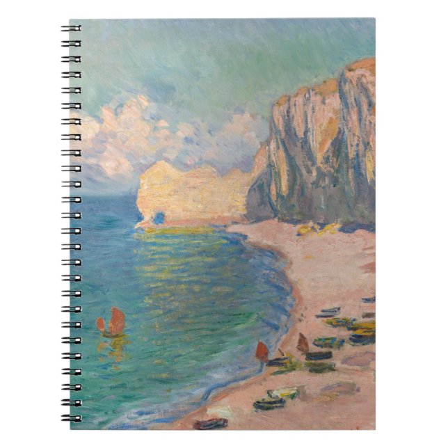 Claude Monet - Etretat: Beach and Falaise d'Amont Notebook (Front)