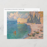 Claude Monet - Etretat: Beach and Falaise d'Amont Postcard<br><div class="desc">Etretat: The Beach and the Falaise d'Amont - Claude Monet,  1885</div>