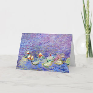 Claude Monet famous artwork Water Lilies Card