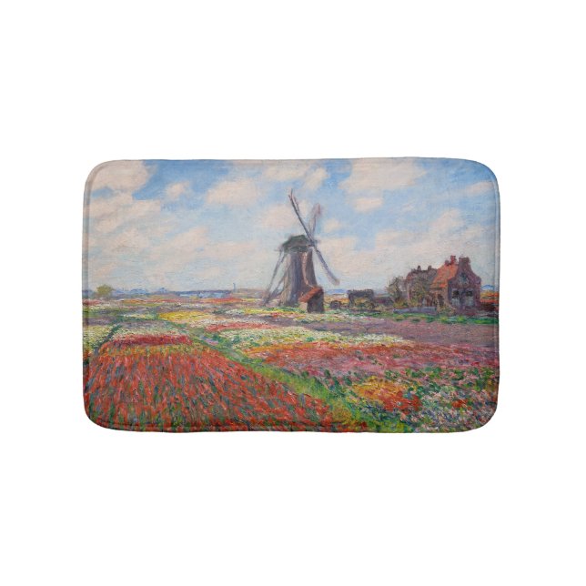 Claude Monet - Field of Tulips in Holland Bath Mat (Front)