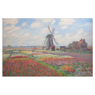 Claude Monet - Field of Tulips in Holland Fabric