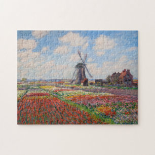 Claude Monet - Field of Tulips in Holland Jigsaw Puzzle