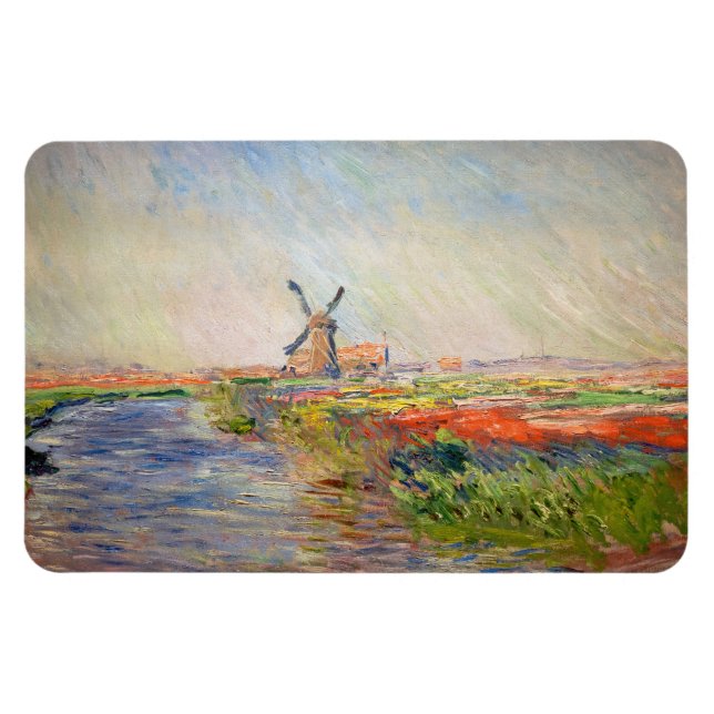 Claude Monet - Field of Tulips in Holland Magnet (Horizontal)
