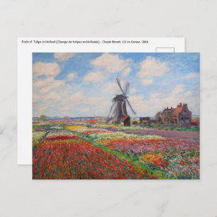 Claude Monet - Field of Tulips in Holland Postcard