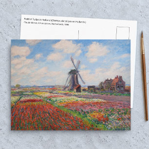 Claude Monet - Field of Tulips in Holland Postcard