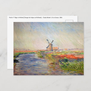 Claude Monet - Field of Tulips in Holland Postcard