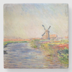 Claude Monet - Field of Tulips in Holland Stone Coaster