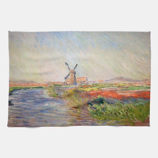 Claude Monet - Field of Tulips in Holland Tea Towel (Horizontal)