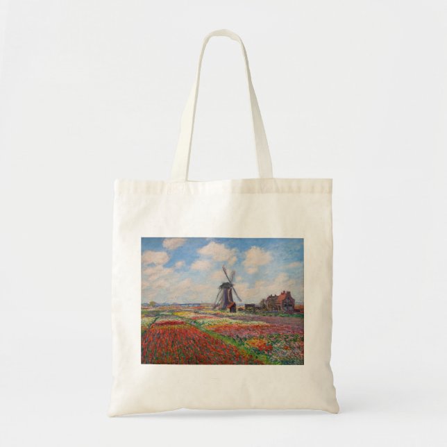 Claude Monet - Field of Tulips in Holland Tote Bag (Front)