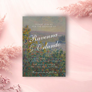 Claude Monet Fine Art Museum Inspired Wedding Invitation