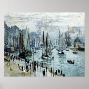 Claude Monet Fishing Boats Leaving the Harbour Poster