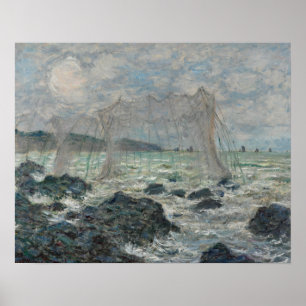 Claude Monet - Fishing Nets at Pourville Poster