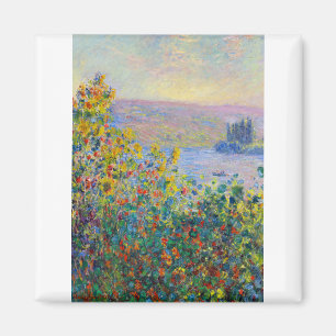 Claude Monet Flower Beds at Vetheuil Magnet
