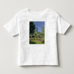 Claude Monet Flowering Garden at Sainte-Adresse Toddler T-Shirt