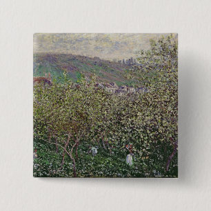Claude Monet Fruit Pickers, 1879 15 Cm Square Badge
