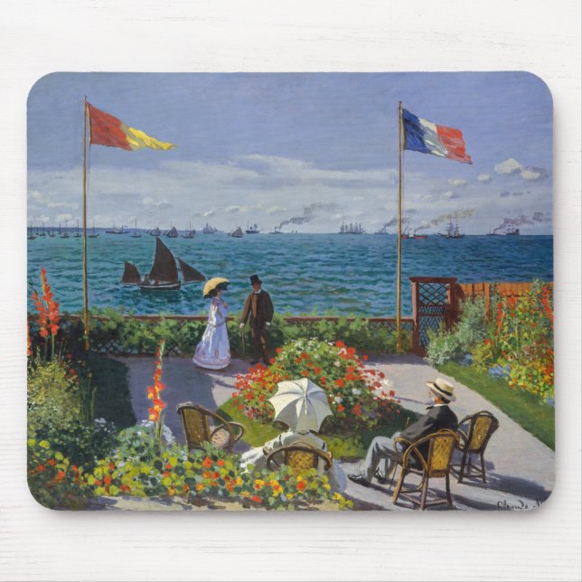 Claude Monet - Garden at Sainte-Address Mouse Pad (Front)