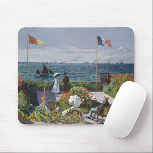 Claude Monet Garden at Sainte-Adresse Art Print Mouse Pad