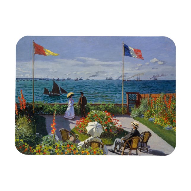 Claude Monet - Garden at Sainte-Adresse Magnet (Horizontal)