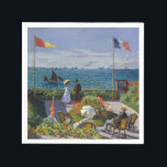Claude Monet - Garden at Sainte-Adresse Napkin<br><div class="desc">Garden at Sainte-Adresse / Terrace at Sainte-Adresse - Claude Monet,  Oil on Canvas,  1867</div>