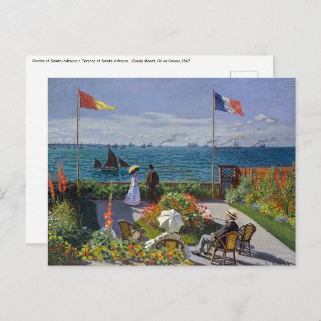 Claude Monet - Garden at Sainte-Adresse Postcard (Front/Back)