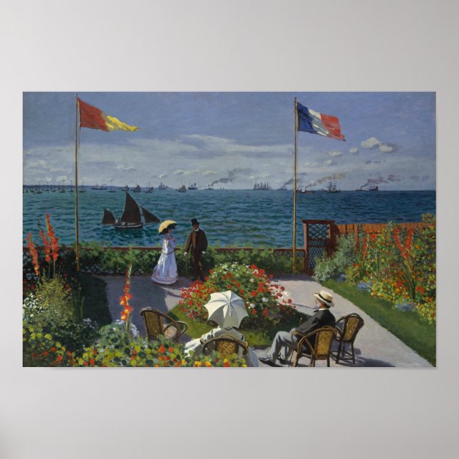 Claude Monet - Garden at Sainte-Adresse Poster (Front)