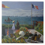 Claude Monet - Garden at Sainte-Adresse Tile<br><div class="desc">Garden at Sainte-Adresse by Claude Monet,  1867. Oil on canvas.</div>