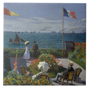 Claude Monet - Garden at Sainte-Adresse Tile
