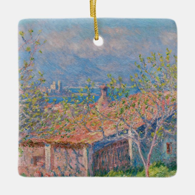 Claude Monet - Gardener's House at Antibes Ceramic Ornament (Front)