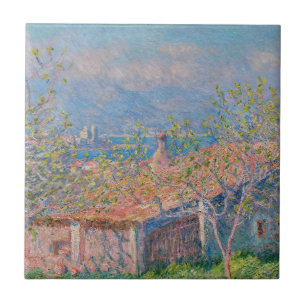 Claude Monet - Gardener's House at Antibes Ceramic Tile