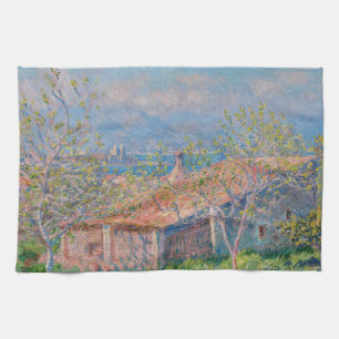 Claude Monet - Gardener's House at Antibes Tea Towel