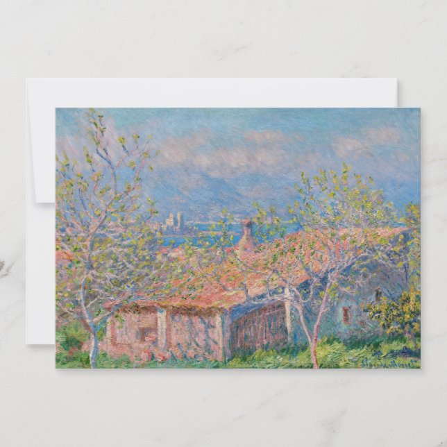 Claude Monet - Gardener's House at Antibes Thank You Card (Front)