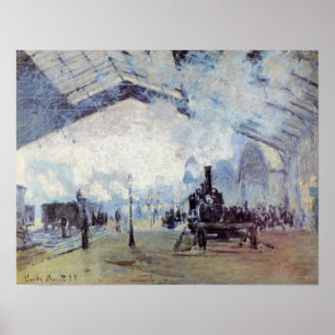 Claude Monet - Gare Saint Lazare in Paris Poster
