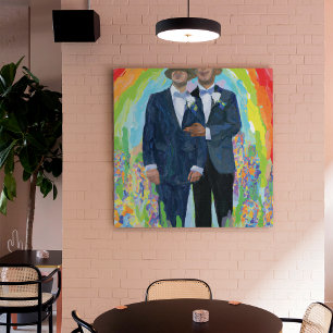 Claude Monet Gay Wedding AI Generated  Poster