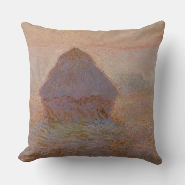 Claude Monet | Grainstack, Sun in the Mist Cushion (Front)