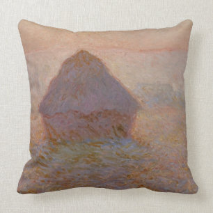 Claude Monet Grainstack, Sun in the Mist Cushion